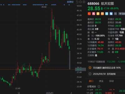 A股異動(dòng)丨航天宏圖20cm跌停 業(yè)績(jī)預(yù)虧或被實(shí)施退市風(fēng)險(xiǎn)警示