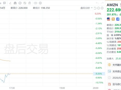 美股異動|亞馬遜盤后一度重挫11% 預(yù)計全年資本開支約2000億美元