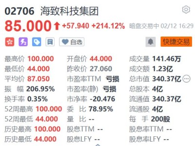 暗盤異動(dòng)丨海致科技暗盤飆升269%