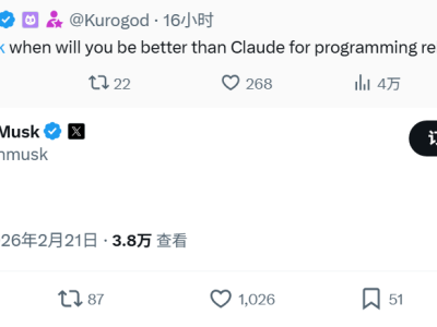 馬斯克稱Grok AI編程能力6月就能超越Claude