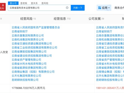 云南省國有資本運營公司增資至199億 增幅約12%