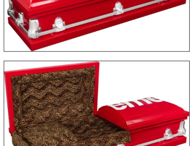 潮流品牌supreme開始賣棺材:20號鋼打造、豹紋內飾