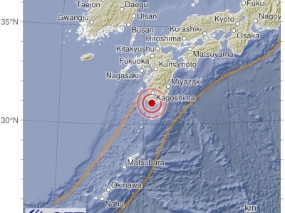 日本九州地區發生5.8級地震