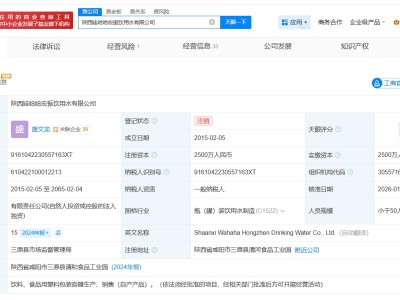 陜西娃哈哈宏振飲用水公司注銷