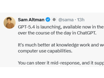 最強模型GPT-5.4突襲！軟銀舉債400億梭哈OpenAI