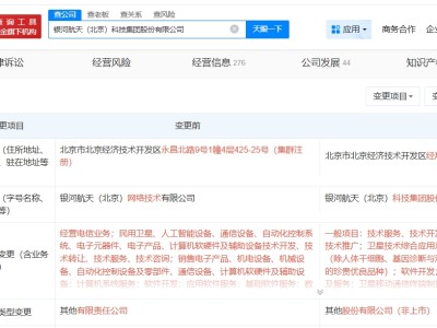 銀河航天變更為股份公司