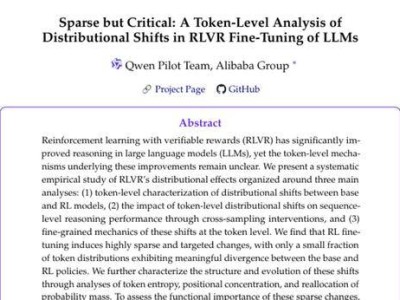 阿里巴巴研究揭示：AI訓(xùn)練中極少數(shù)關(guān)鍵位置驅(qū)動模型性能躍升