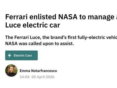 法拉利首款純電Luce邀NASA專家助力，調校加速度打造平穩舒適駕乘感
