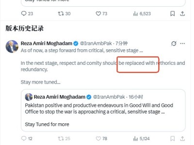 伊朗駐巴基斯坦大使暗示談判有進(jìn)展