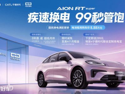 廣汽埃安RT super攜寧德時代入局，99秒換電開啟純電出行便捷新篇