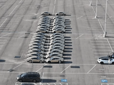 特斯拉Cybercab量產邁出關鍵步：60臺帶方向盤實車亮相得州工廠