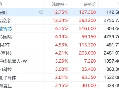 港股芯片股走強(qiáng)，中芯國(guó)際漲超6%